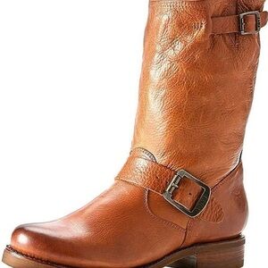 Frye Veronica Bootie Short Leather Whiskey size 7
